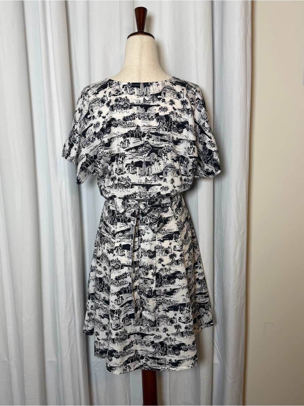 Marine Layer Camila San Francisco Toile Mini Dress Pockets Medium - Picture 5 of 13